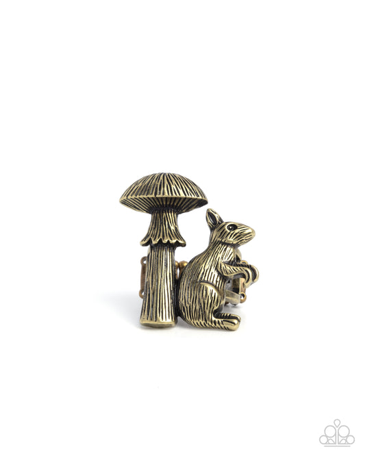 Textured Toadstool - Brass