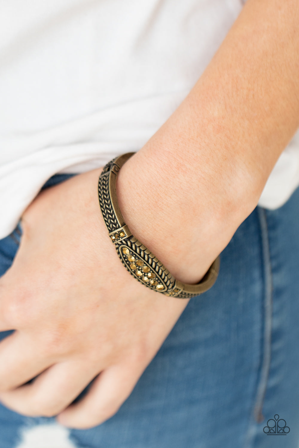 Locked in Luster - Brass Bracelet