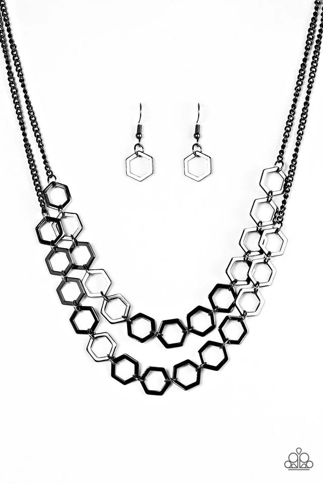 Hex in Line ~ Black