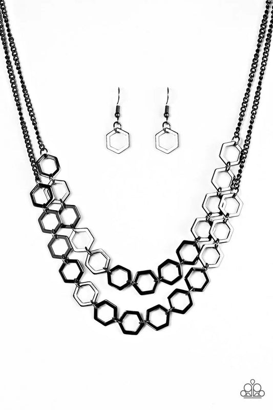 Hex in Line ~ Black